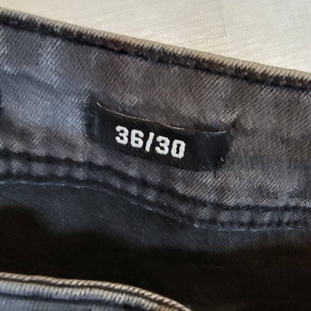 Men’s Gray Slim Fit Stretch Denim Jeans Casual Pants Stone Falcon 36x30 - Picture 6 of 8